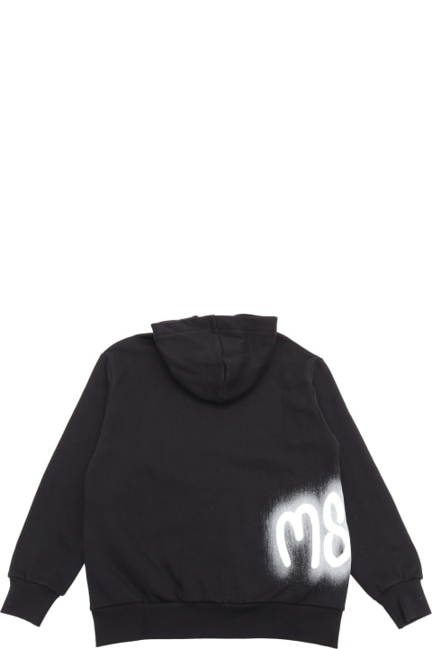 MSGM Sweaters & Sweatshirts for Boys MSGM Zip Hoodie Boy Nero/black