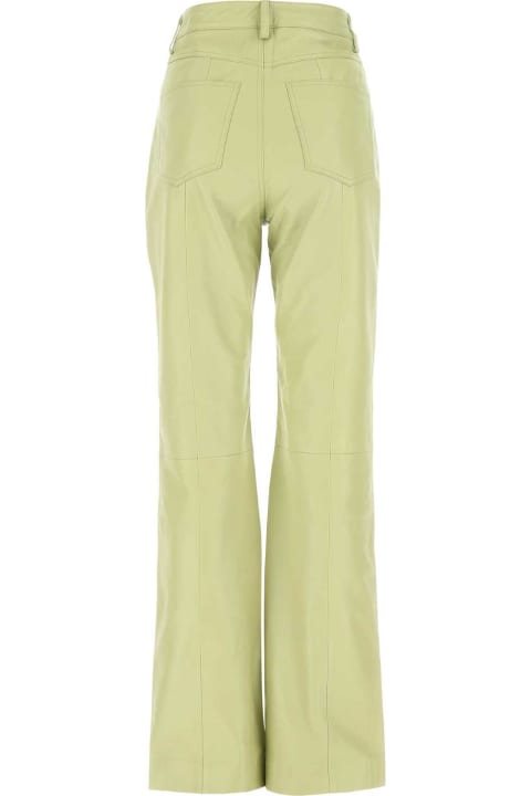 Pants & Shorts for Women REMAIN Birger Christensen Pastel Green Leather Pant