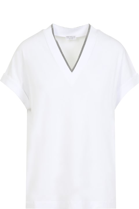 أدوات منزلية Brunello Cucinelli V-neck Monile T-shirt