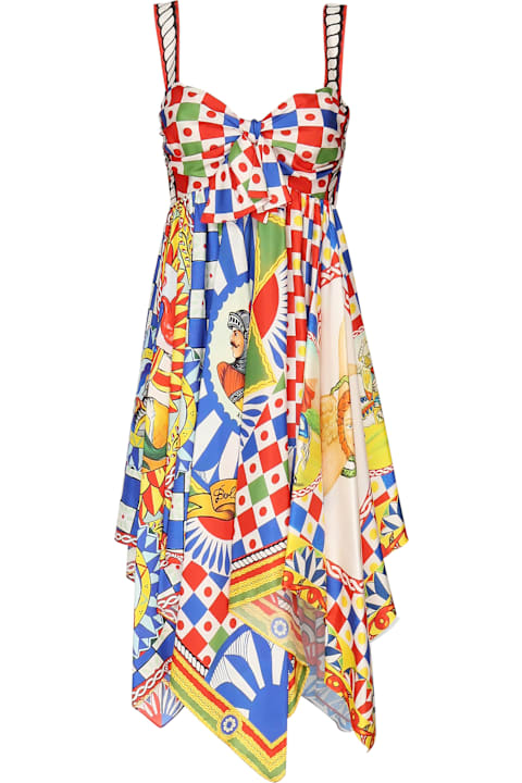 Dresses for Women Dolce & Gabbana Carretto Print Silk Dress