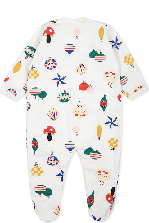 Petit Bateau for Kids Petit Bateau White Babygrow For Babykids With Christmas Print