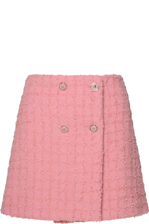 Skirts for Women Versace Wool Tweed Mini Skirt
