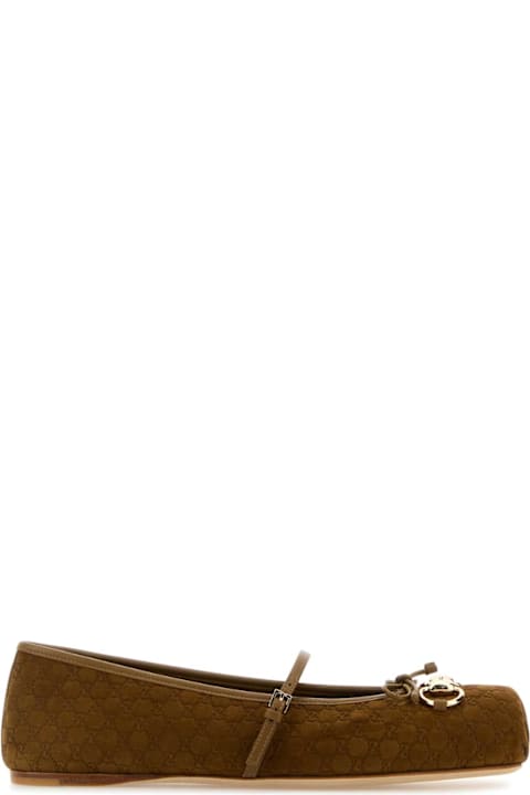 أدوات منزلية Gucci Biscuit Suede Ballerinas