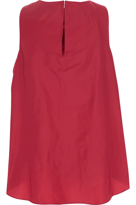 Homeware Parosh Bordeaux Blouse With Ruffles On The Front In Tech Fabric Women