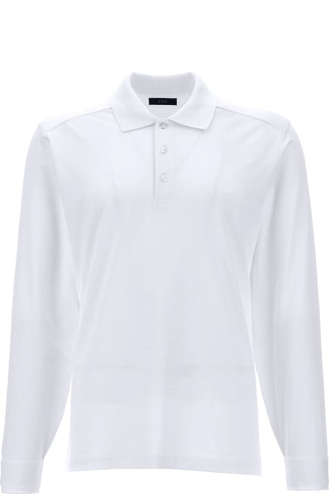 Fashion for Men Fay White Cotton Polo Shirt