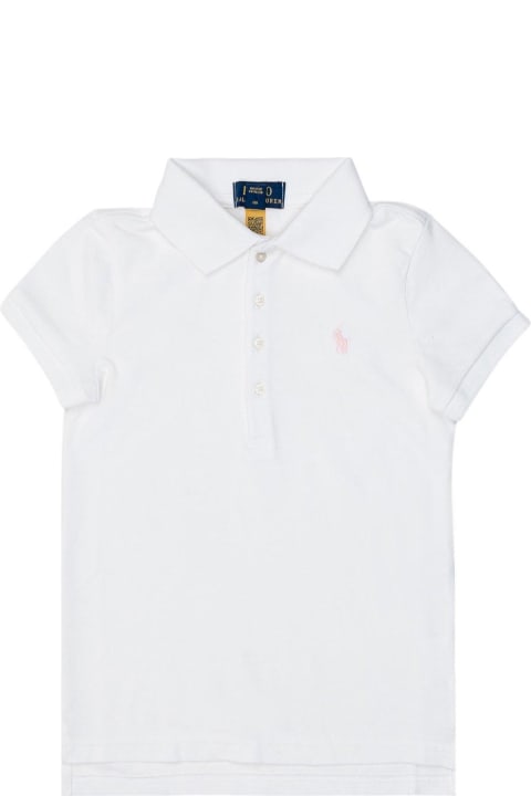 Sale for Kids Polo Ralph Lauren Logo Embroidered Short Sleeved Polo Shirt