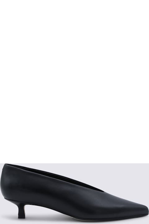aeyde Black Leather Clara Pumps