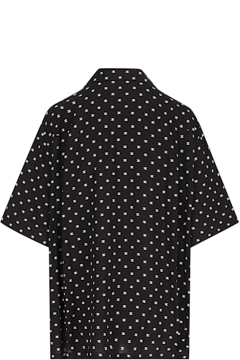 Celine قمصان لـ القسم الرجالي Celine All-over Logo Patterned Short-sleeved Shirt