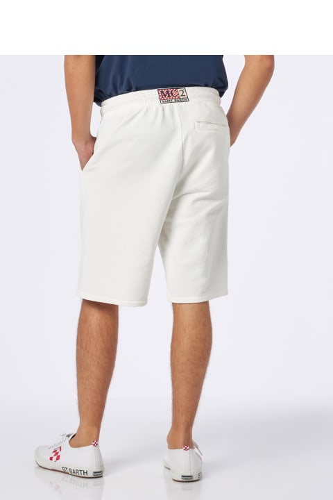 Homeware MC2 Saint Barth Man White Cotton Bermuda