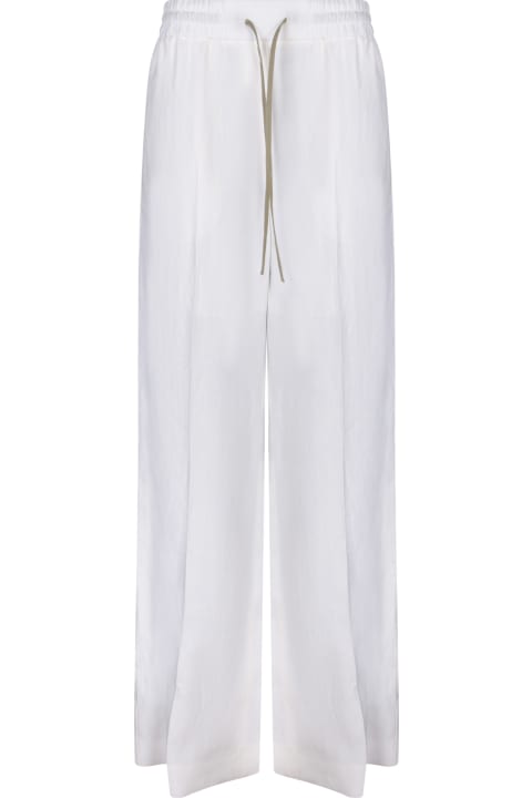 Pants & Shorts for Women Paul Smith Wide-fit Cream Trousers