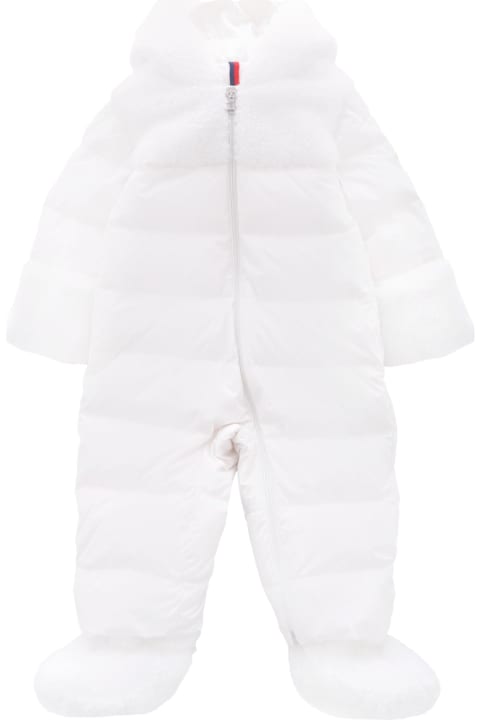 Homeware Moncler White Osof Down Jacket For Babykids With Logo