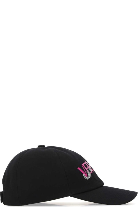 Versace Hats for Women Versace Black Cotton Baseball Cap