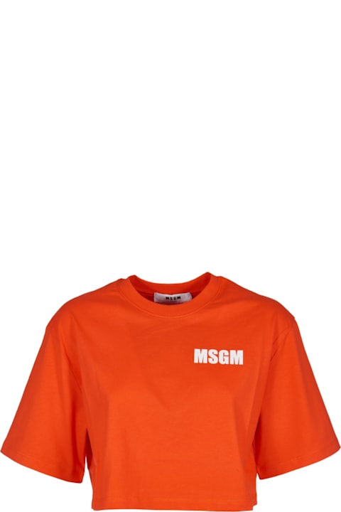 Homeware MSGM Logo Cropped T-shirt