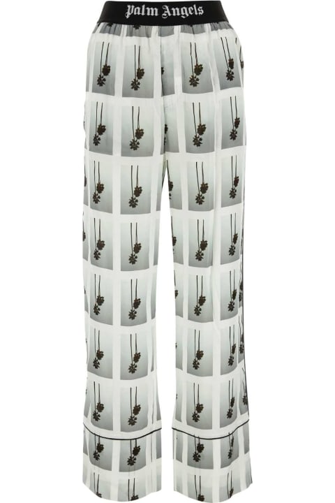 Palm Angels Pants & Shorts for Women Palm Angels Printed Viscose Pyjama Pant