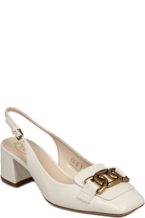 Tod's High-Heeled Shoes for Women Tod's Kate Logo Plaque Slingback Pumps
