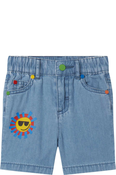 Bottoms for Baby Boys Stella McCartney Kids Sunshine Face Shorts With Print