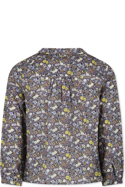 قمصان لـ بنات Bonpoint Multicolor Shirt For Girl With Floral Print