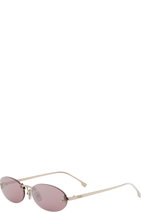 Fendi Eyewear for Kids Fendi Eyewear Fendi Fe4075us Fendi First Crystal 28z Oro Rosa Sunglasses