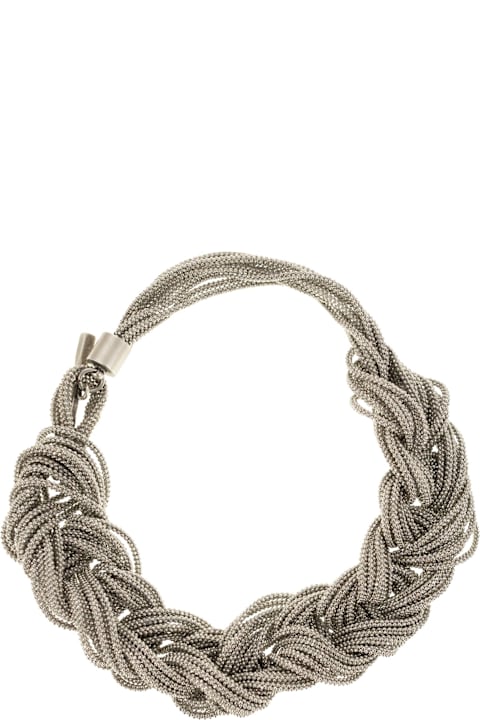 Fabiana Filippi حُلي لـ السيدات Fabiana Filippi Braided Necklace With Diamond Wire