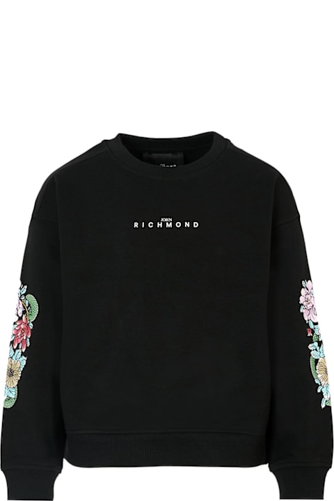 Homeware Richmond Black Sweatshirt For Girl With Logo