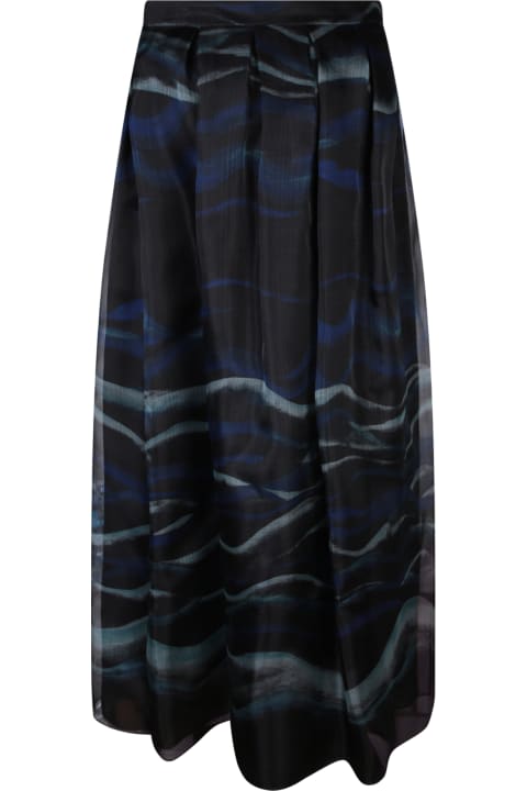 Giorgio Armani Skirts for Women Giorgio Armani Blue Waves Organza Skirt