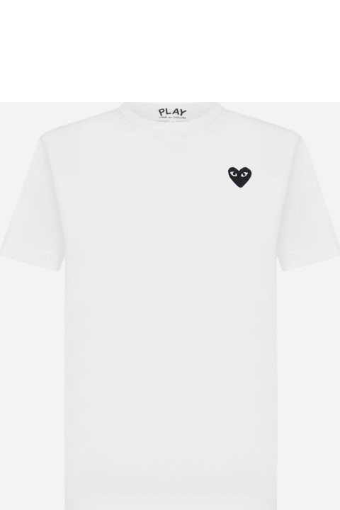 メンズ トップス Comme des Garçons Heart Patch Cotton T-shirt
