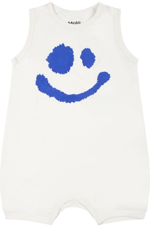 Molo for Kids Molo Ivory Romper For Babykids With Smiley