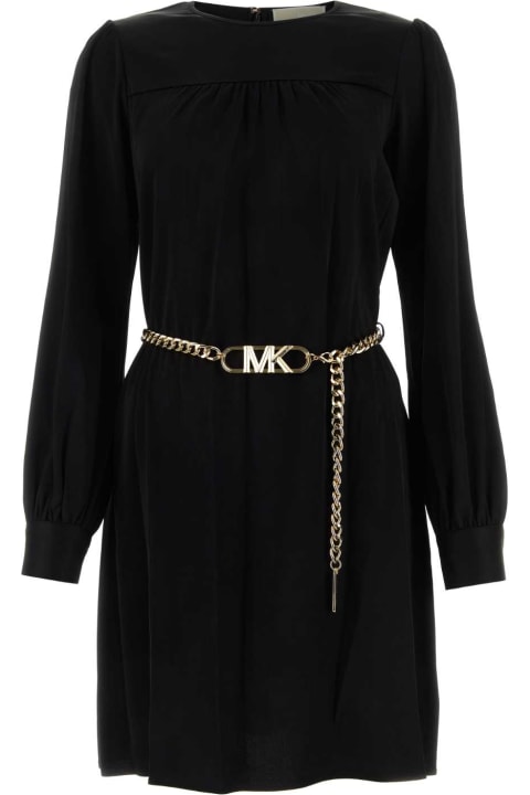ウィメンズ新着アイテム Michael Kors Black Jacquard Mini Dress