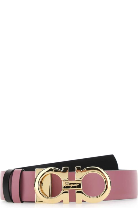 Ferragamo Belts for Women Ferragamo Pink Leather Reversible Belt