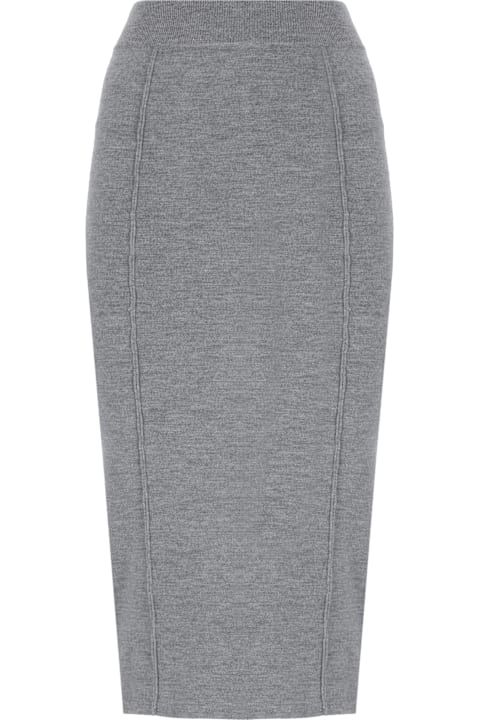Homeware Pinko Logo Stitched Midi Skirt Pinko