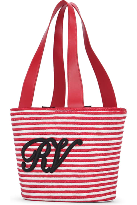 Roger Vivier for Kids Roger Vivier Rv Straw Panier Small