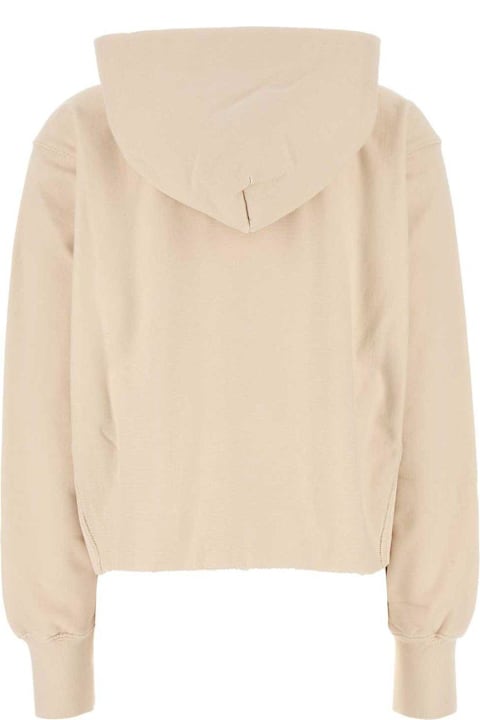 Maison Margiela for Women Maison Margiela Logo Detailed Raw-cut Hem Hoodie