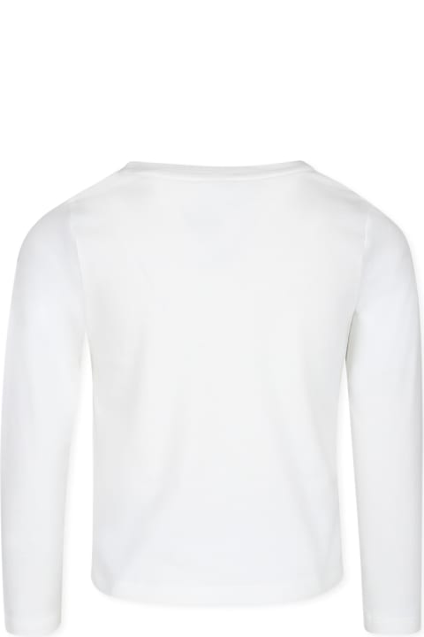 Homeware Rykiel Enfant White T-shirt For Girl With Logo