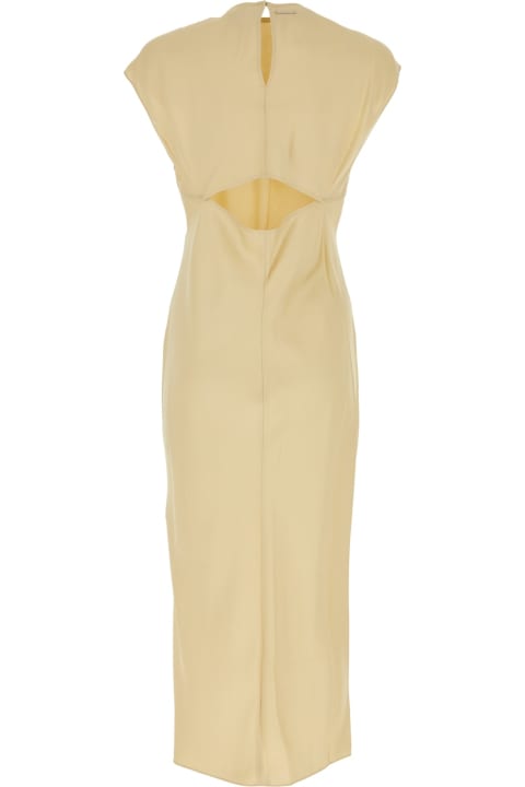 Calvin Klein فساتين لـ السيدات Calvin Klein Structured Satin Ss Midi Dress