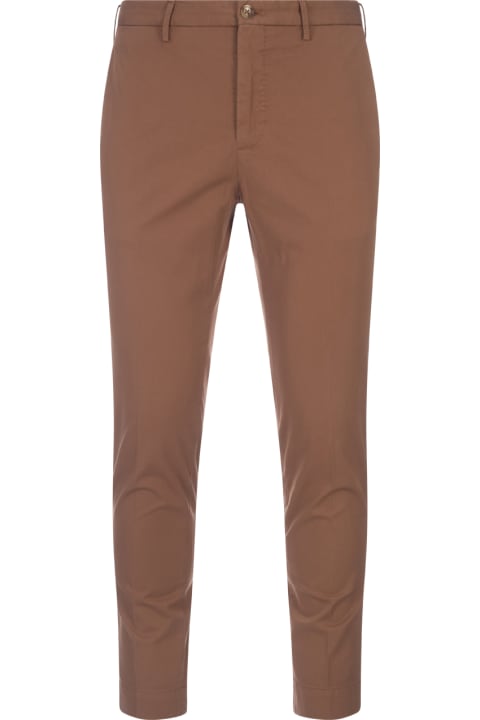 Incotex Pants for Men Incotex Brown Tight Fit Trousers