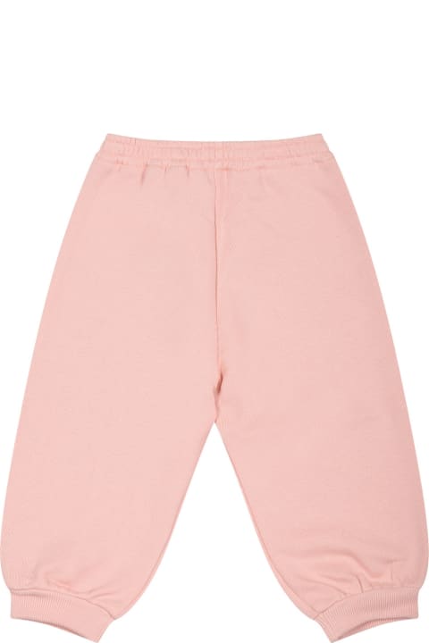 Gucci for Kids Gucci Pink Trousers For Baby Girl With Double G