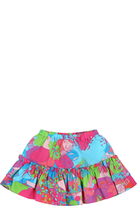 Versace for Kids Versace Multicolor Skirt For Girl With Logo And Print
