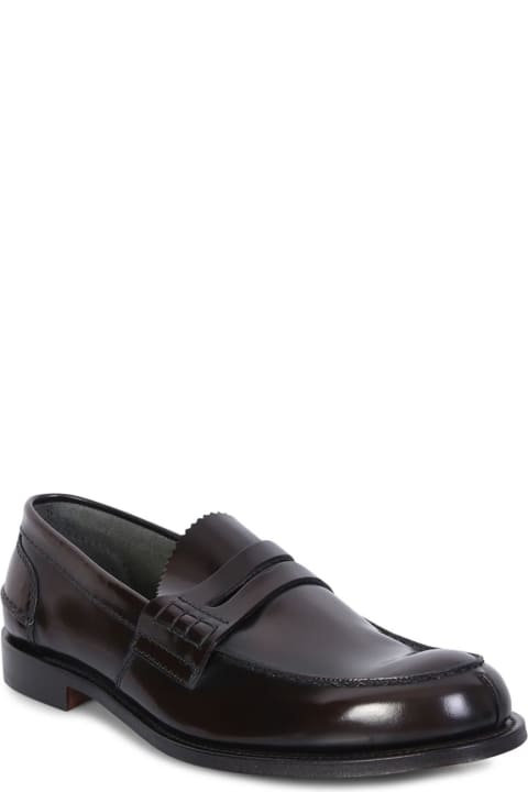 Church's Shoes for Men Church's Dark Brown Leather Pembrey Loafer