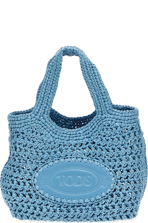 Tod's for Women Tod's Small Raffia Shopping Bag