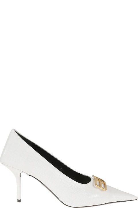Croco Effect Logo Pumps