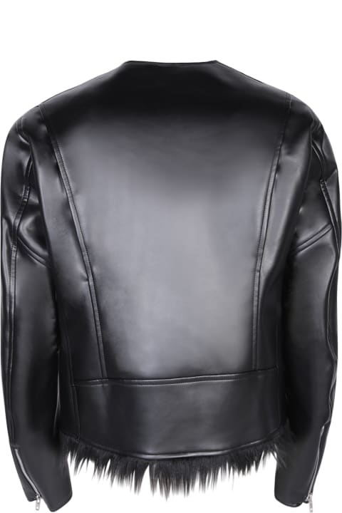 Comme Des Garçons Homme Plus Coats & Jackets for Men Comme Des Garçons Homme Plus Faux-fur Lining Black Biker Jacket