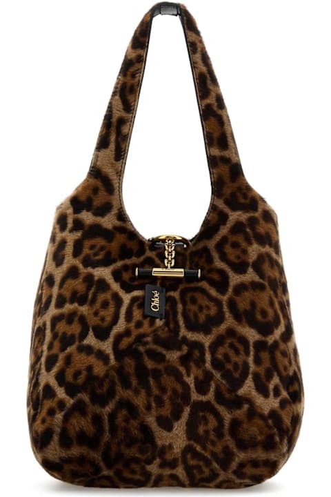 Chloé Printed Calf Hair Balloon Bucket Bag