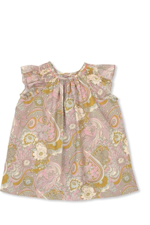 Dresses for Baby Girls Bonpoint Carmella Paisley-print Straight Hem Dress