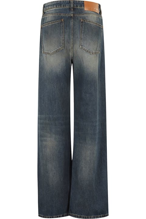 MSGM الجينز لـ السيدات MSGM Whisker Effect Wide Leg Jeans Msgm