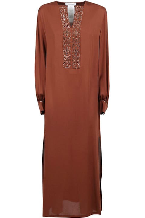 Fashion for Women Max Mara Sansone V-neck Long-sleeved Dress