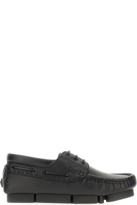 Sale for Men Fendi Black Leather Driver Loafers
