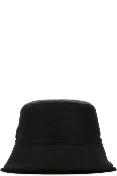 Prada Hats for Men Prada Black Nylon Hat