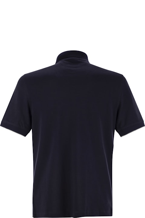 Topwear for Men Brunello Cucinelli Cotton Polo Shirt With Printed Logo