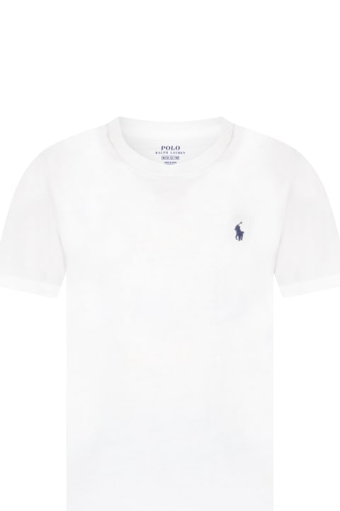 Homeware Ralph Lauren White T-shirt For Boy With Pony Logo