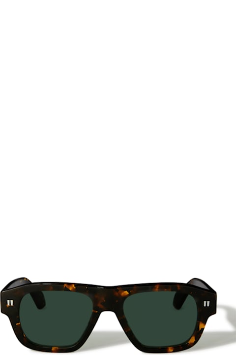 Off-White Eyewear for Men Off-White Off White Oeri134 Providence 6055 Havana Green Sunglasses